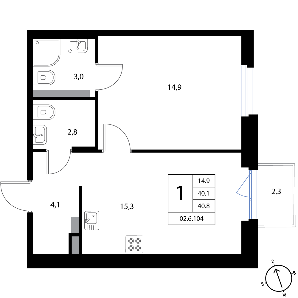Продажа 1-комн квартиры в новостройке Ольгино, Ольгино, Ломоносовский район, Ленинградская область