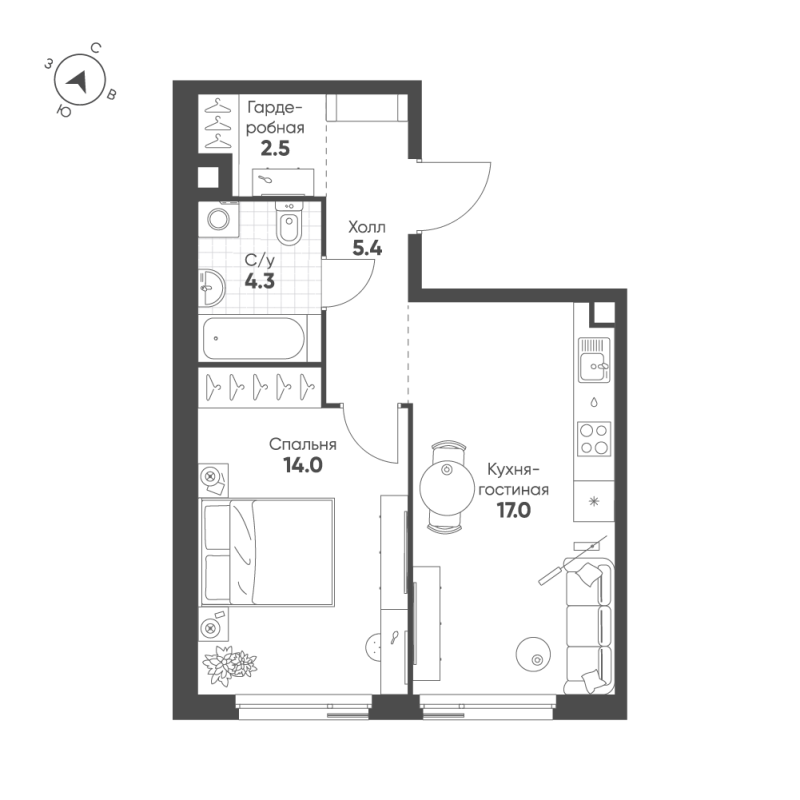 Продажа 1-комн квартиры в новостройке Москва г., Автозаводская ул.,  к. 4.1.1