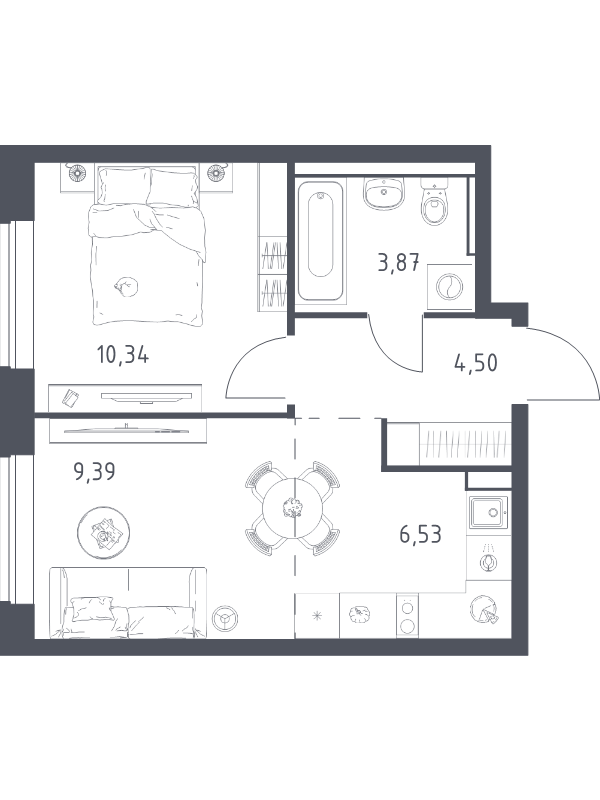 Продажа 1-комн квартиры в новостройке Егорово п., Колхозная ул.,  к. 3.2