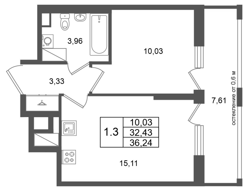 Продажа 1-комн квартиры в новостройке Новосаратовка д., Покровская Дорога ул.,  к. 14.1