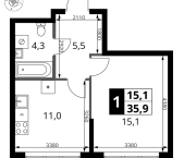 Продать Квартиры в новостройке Мосрентген пос., Проектируемый проезд № 7502   2