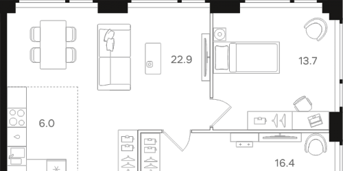 2-комн квартира Москва г., Открытое ш.,  к. 1