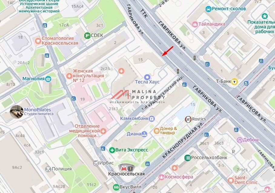 Продажа торгового помещения Красносельский 1-й пер,  д. 13