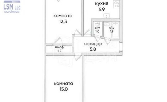 Продажа 2-комн квартиры на вторичном рынке Петра Смородина ул,  д. 6