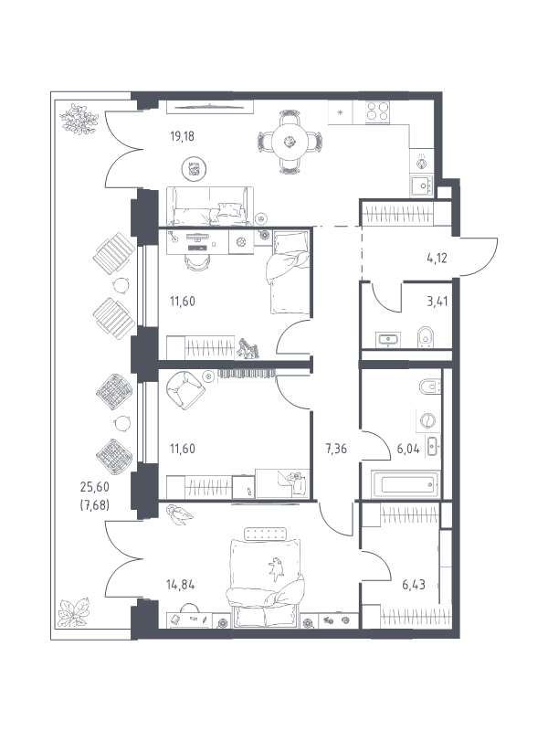 Продажа 3-комн квартиры в новостройке Москва г., Верейская ул.,  к. 2.2