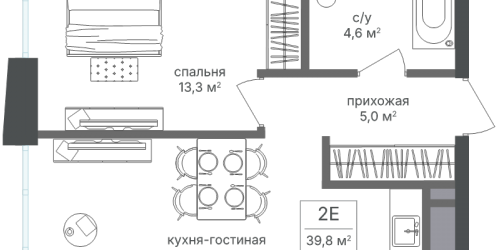 1-комн квартира Москва г., Кирпичный пер.,  к. 1