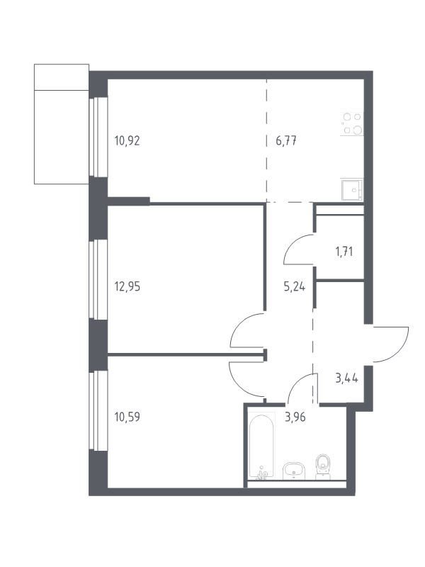 Продажа 2-комн квартиры в новостройке Мисайлово д., Молодежный б-р,  к. 14.2