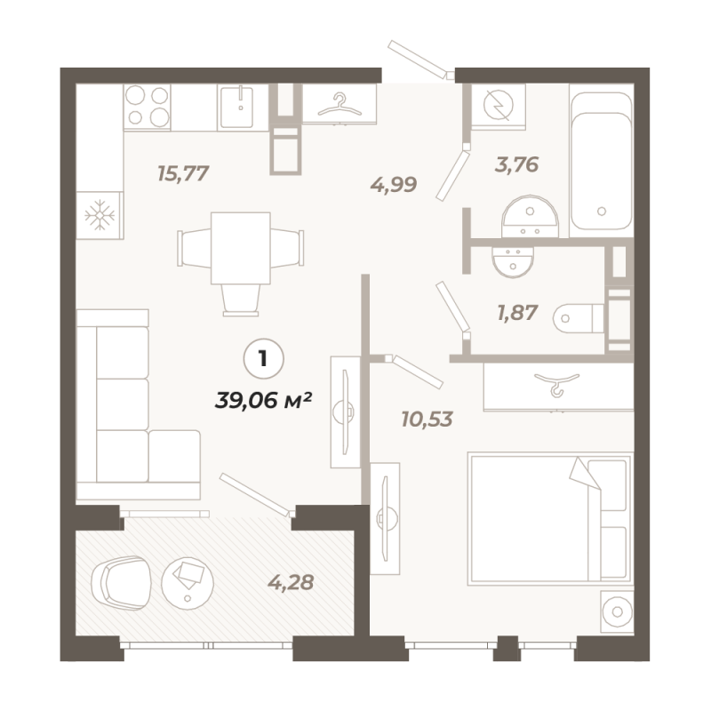 Продажа 1-комн квартиры в новостройке Санкт-Петербург г., Коли Томчака ул.,  к. 1