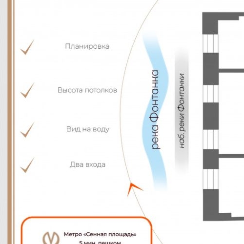 4-комн квартира набережная Реки Фонтанки, 85