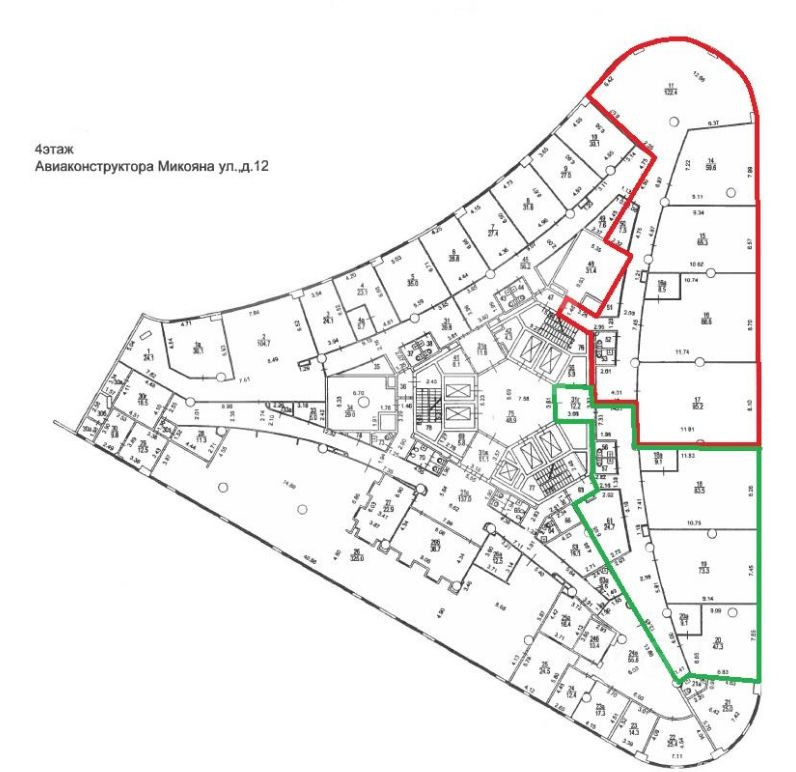 Аренда офиса ул Авиаконструктора Микояна,  д. 12