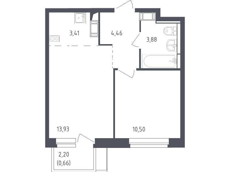 Продажа 1-комн квартиры в новостройке Юрлово д., Пятницкая ул.,  к. 2.2