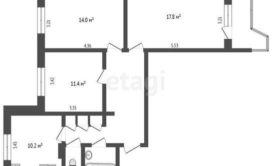 Продажа 3-комн квартиры на вторичном рынке ул Кантемировская,  д. 12,  к. 1