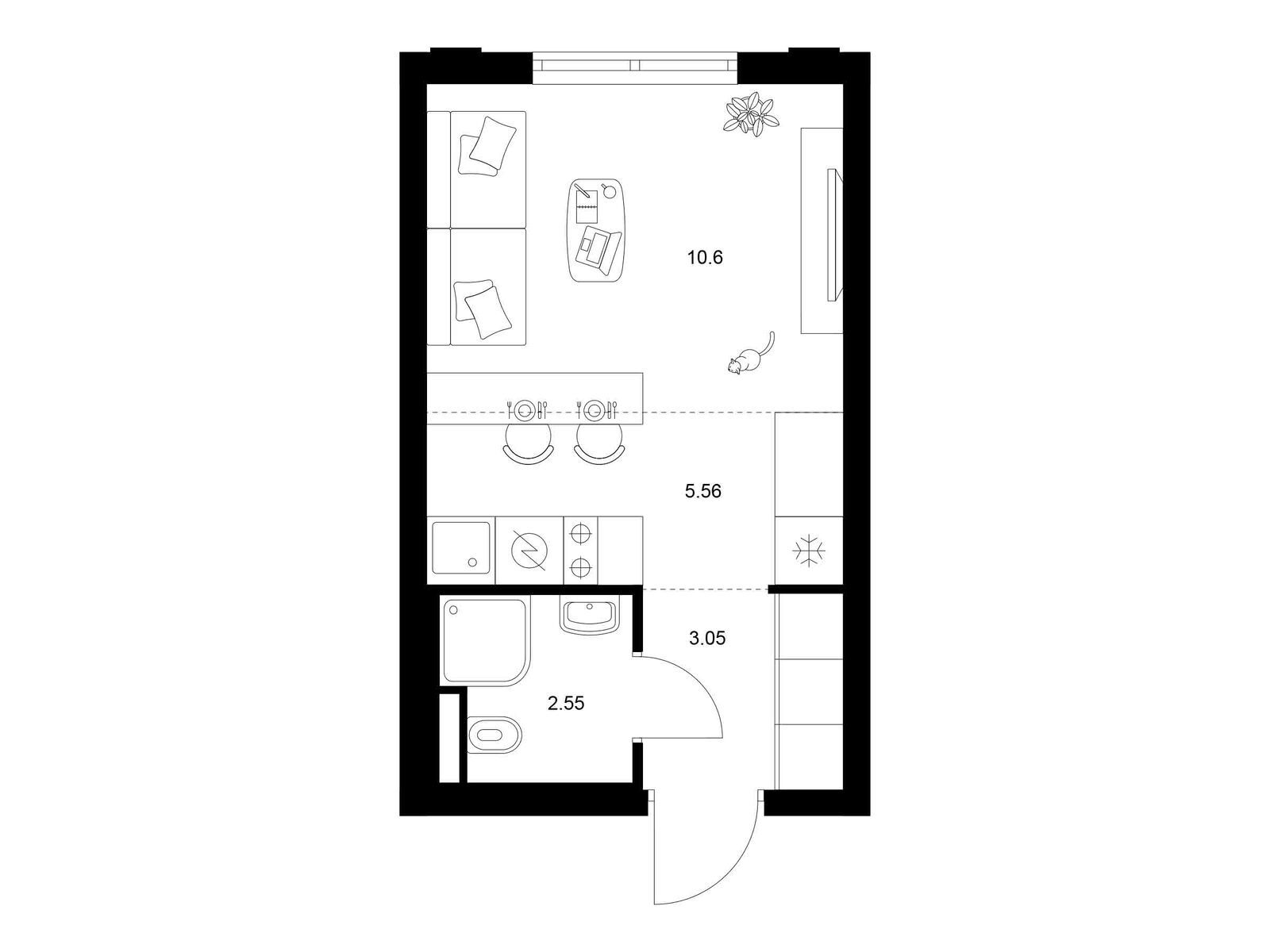 Продажа студии Ильинское-Усово, Ильинский луга, корп.4.2