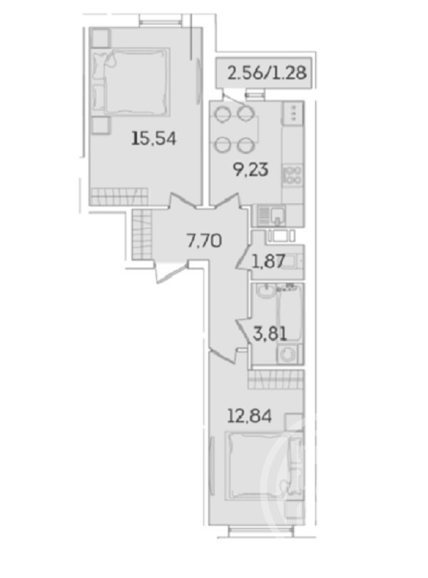 Продажа 2-комн квартиры на вторичном рынке Мурино г., Графская ул. ,  д. 6,  к. 4