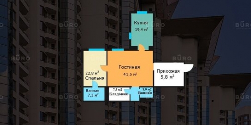 2-комн квартира улица Архитектора Власова,  д. 6