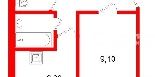 2-комн квартира Купчинская улица, 10К2
