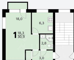 1-комн квартира Малая Охта тер., улица Казанская, 20