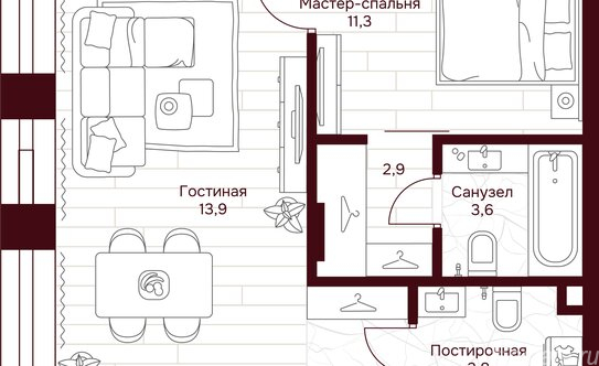 Продажа 1-комн квартиры в новостройке улица Серпуховский Вал,  д. вл7