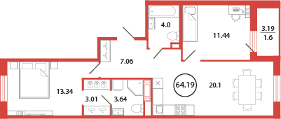 Продажа 2-комн квартиры в новостройке Бугры п., Дорога в Мурино,  к. 17