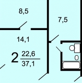 Продажа 2-комн квартиры на вторичном рынке ул Кусковская,  д. 21,  к. 1