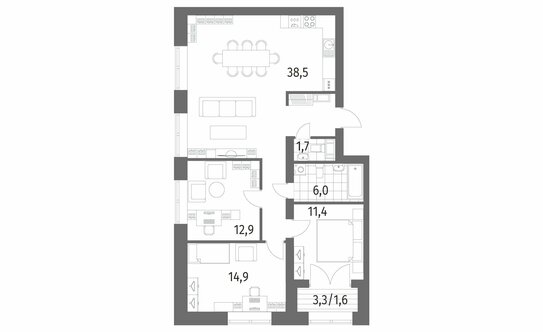 Продажа 3-комн квартиры на вторичном рынке улица Академика Константинова,  д. 1 к1 с1