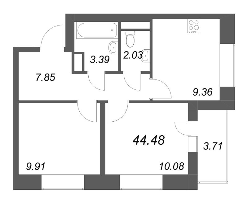 Продажа 2-комн квартиры в новостройке Шушары п., Школьная ул.,  к. 1