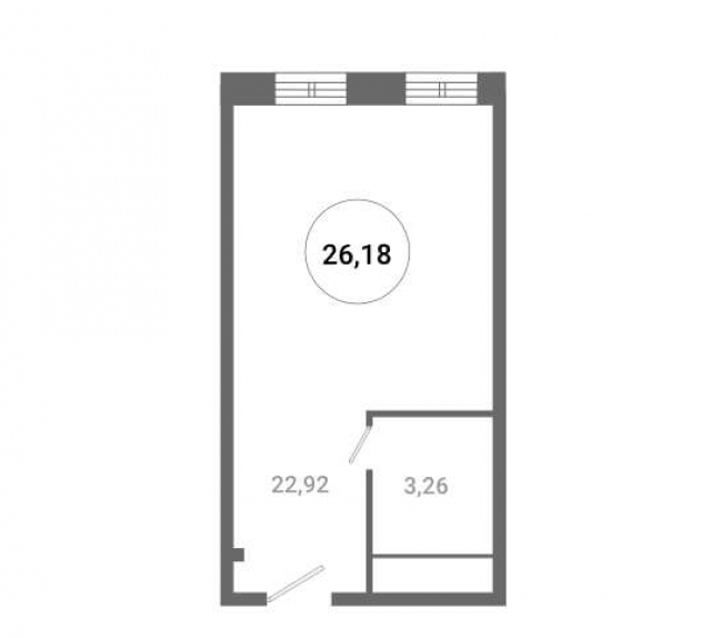 Планировка ЖК ГОРОД DAILY, 22.92 м2