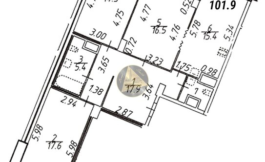 Продажа 3-комн квартиры на вторичном рынке улица Руднева,  д. 16