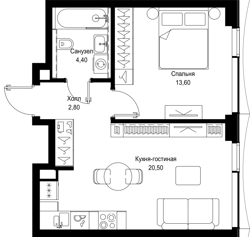 Продажа 1-комн квартиры в новостройке Москва г., Вишнёвая ул.,  к. 9