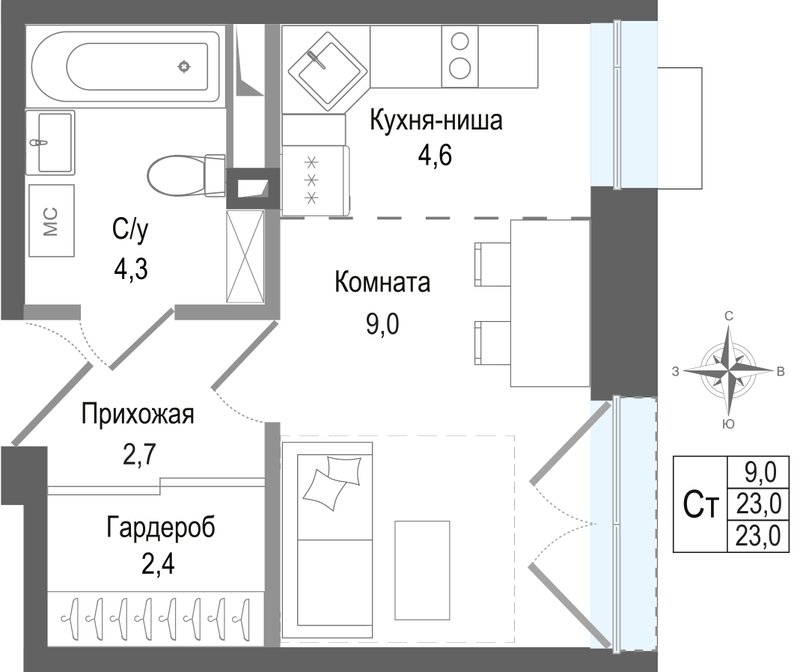 Продажа студии Королёв г.,  к. 3