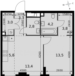 Продажа 2-комн квартиры в новостройке улица Шеногина, 2