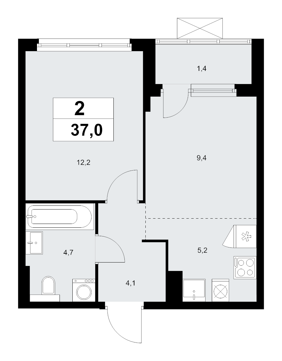 Продажа 1-комн квартиры в новостройке Сосенское пос., Куприна пр-кт,  к. 9.4