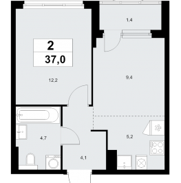 Продажа 1-комн квартиры в новостройке Сосенское пос., Куприна пр-кт,  к. 9.4