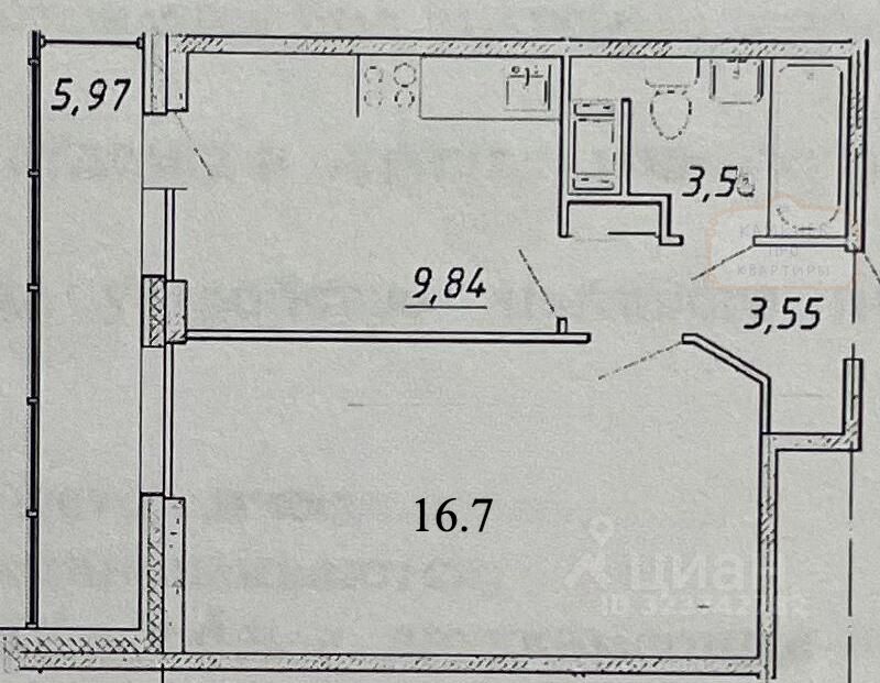 Продажа 1-комн квартиры на вторичном рынке пос. Бугры, бульвар Воронцовский, 11к1