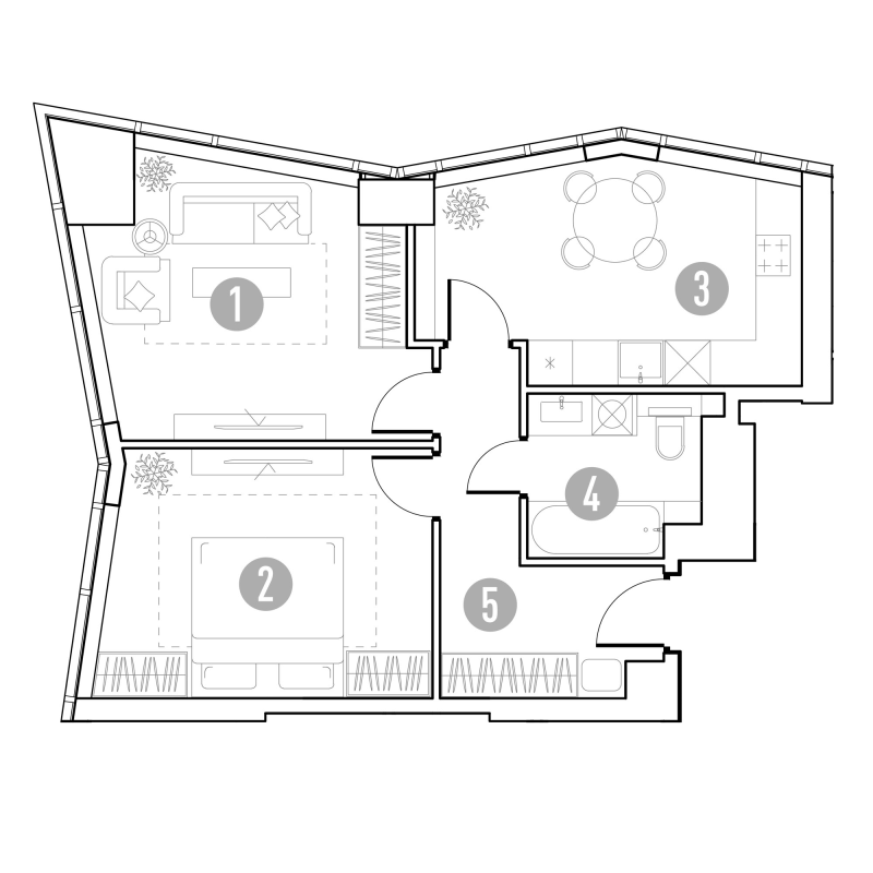 Продажа 2-комн квартиры в новостройке Москва г., Горбунова ул.,  к. 1