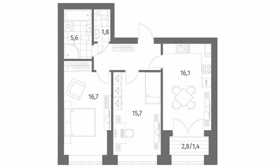 Продажа 2-комн квартиры на вторичном рынке улица Академика Константинова,  д. 1 к1 с1
