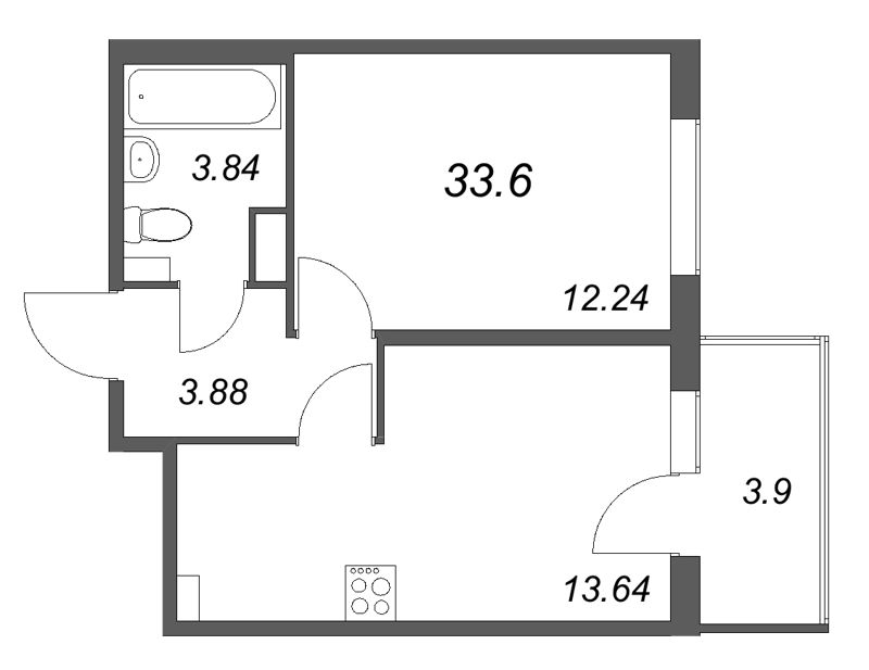 Продажа 1-комн квартиры в новостройке Стрельна п., Будённого пр-кт,  к. 5.5