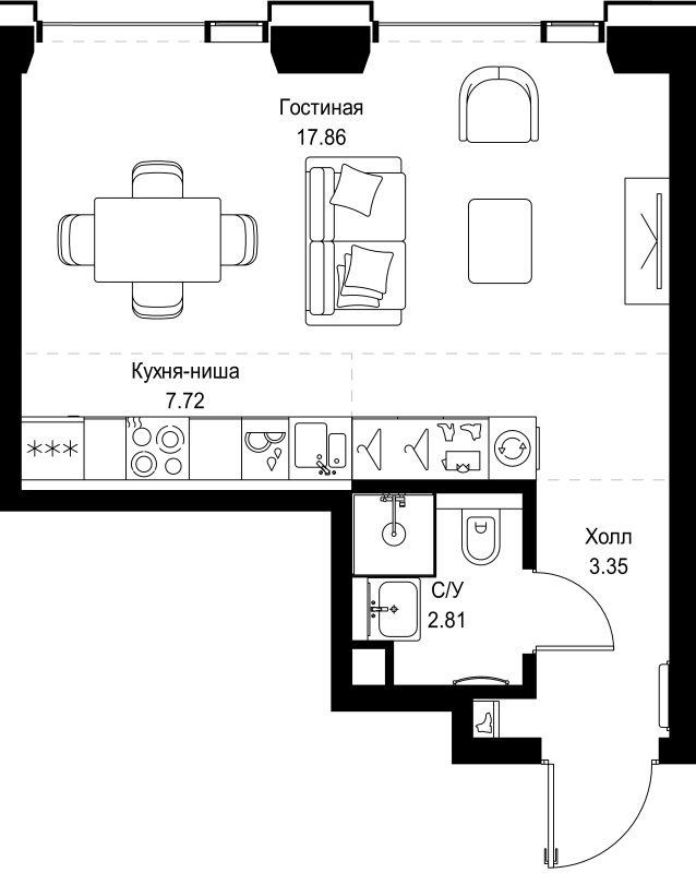 Продажа студии Москва г., Верейская ул.,  к. SET.2.А