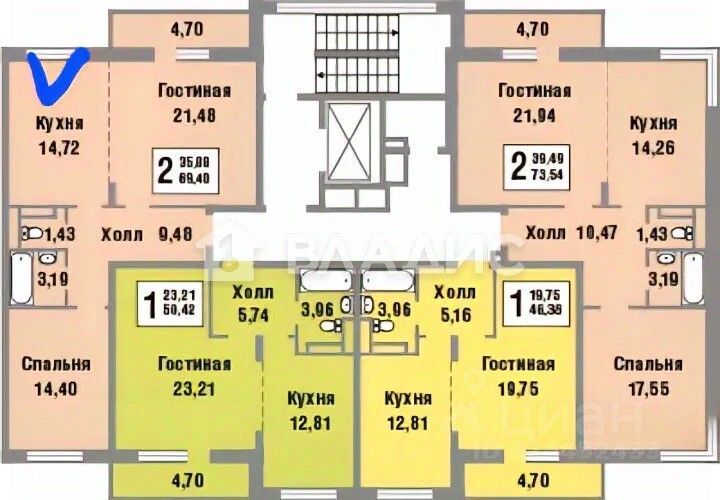 Продажа 2-комн квартиры на вторичном рынке улица Татьянин Парк, 12к7