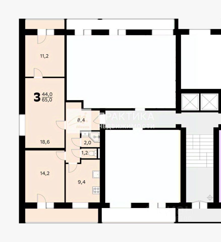 Продажа 3-комн квартиры на вторичном рынке Флотская улица, 21