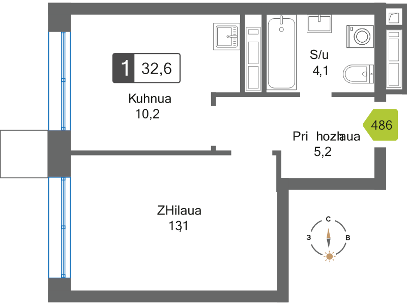 Продажа 1-комн квартиры в новостройке Красногорск г., Черневская ул.,  к. 1