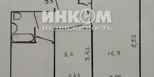 2-комн квартира Крюковская улица