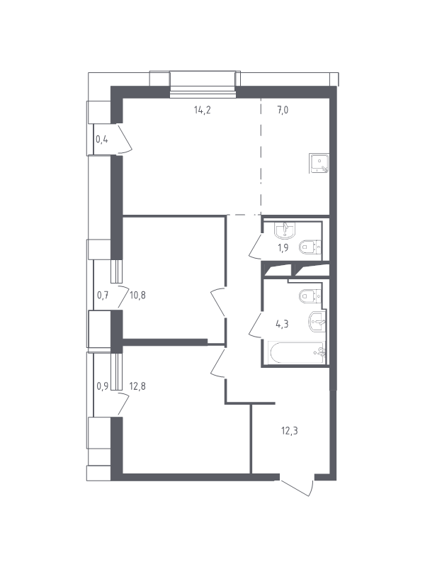 Продажа 2-комн квартиры в новостройке Раздоры д., Мякининское ш.,  к. 19