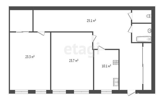 Продажа 2-комн квартиры на вторичном рынке улица Декабристов,  д. 10