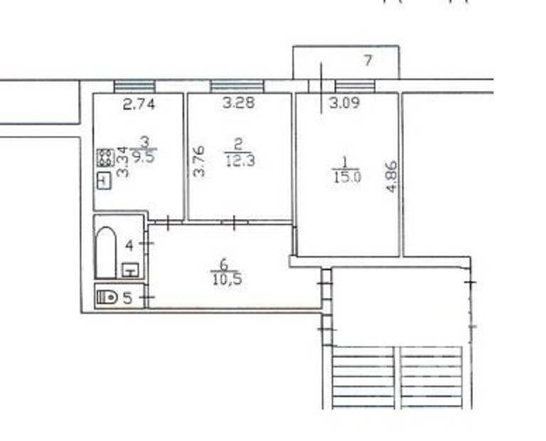 Продажа 2-комн квартиры на вторичном рынке Мга пгт., Комсомольский пр.,  д. 56