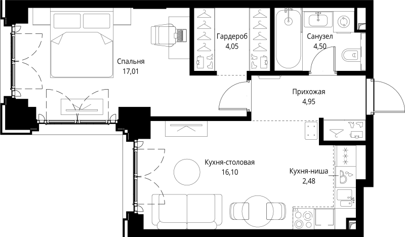 Продажа 1-комн квартиры в новостройке Москва г.,  Волоколамское ш.,  к. Cliff 5