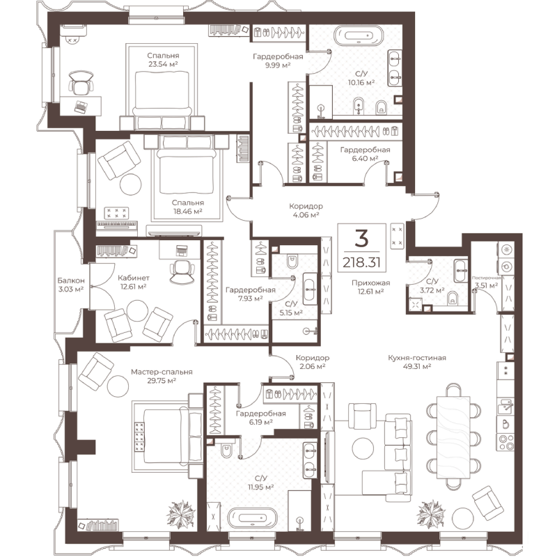 Продажа 4-комн квартиры в новостройке Москва г., Обуха пер.,  к. 1