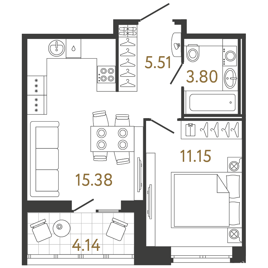 Продажа 1-комн квартиры в новостройке пр. Королёва, дом 81, корп. 2