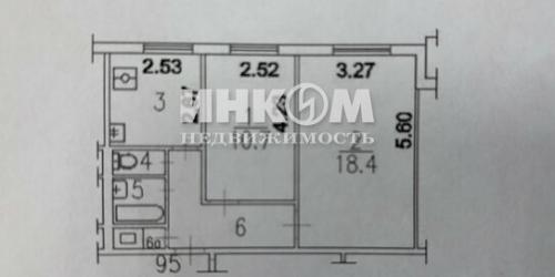 2-комн квартира ул Академика Волгина,  д. 13