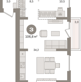 Продажа 3-комн квартиры в новостройке Сапроново д., Калиновая ул.,  к. 9